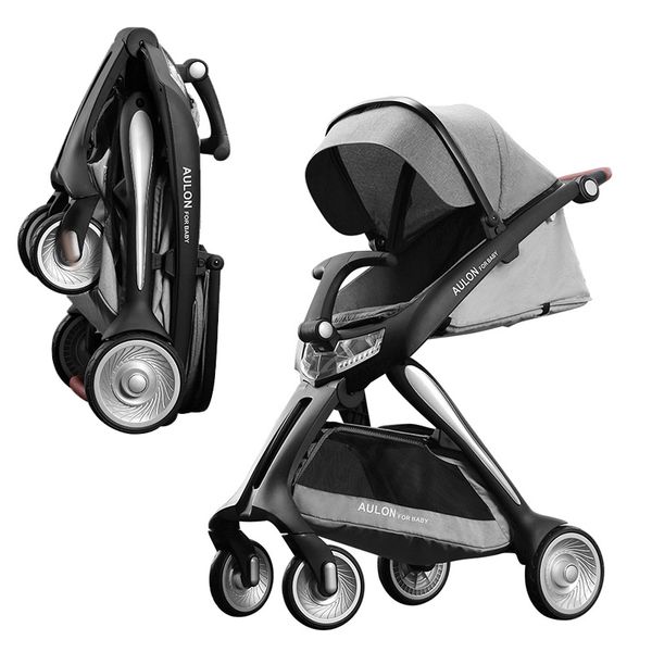 

2018 new baby trolley can sit on lying baby stroller high landscape trolley light folding four wheel stroller