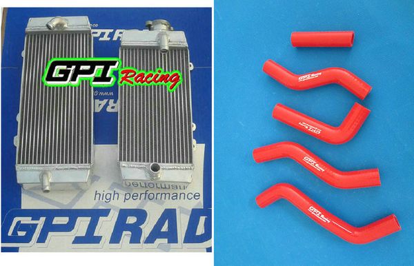 

gpi aluminum radiator +red hose for rmz250 rmz 250 2007 2008 2009 07 08 09