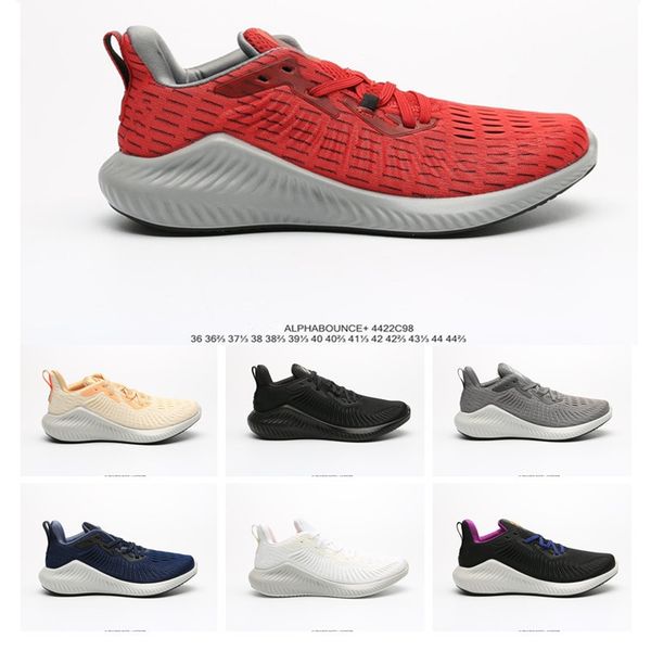 

новый alphabounce кованых сетки высокого качества кроссовки для мужчин женщины черный серый белый красный синий дизайнер спортивной обуви кр