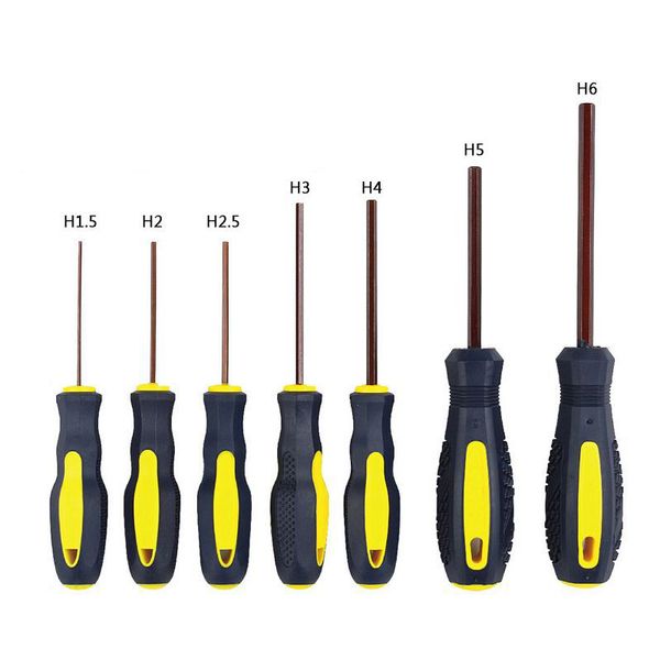 

1.5mm-6mm flat head hexagon screwdriver s2 stell hex key screw-driver magnetic allen bolt driver hand tools 1pcs