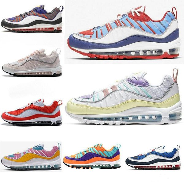

2020 designer gym red 98 mens running shoes south beach gundam barely rose gold easter 98s walking women trainers outdoor sports sneakers