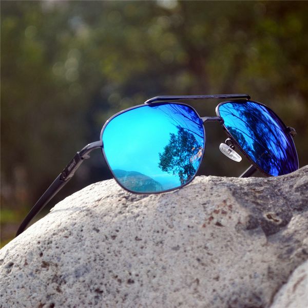 

fashion sunglasses men polarized sunglasses men driving mirrors coating points black frame eyewear male sun glasses uv400 fml, White;black