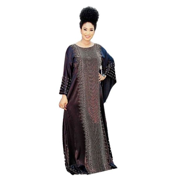 

ethnic clothing 2021 summer african women o-neck long sleeve plus size dress, Red