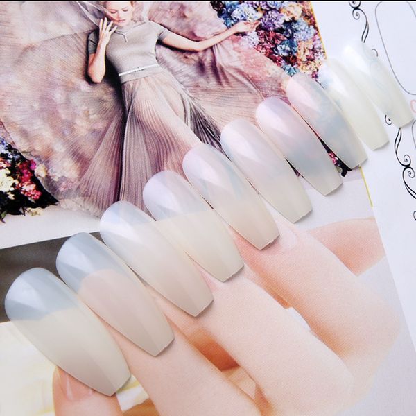 

120 шт. / коробка балерина nail art tips натуральный ложный гроб гвозди арт советы плоская форма полный чехол маникюр подвески для ногтей, Red;gold