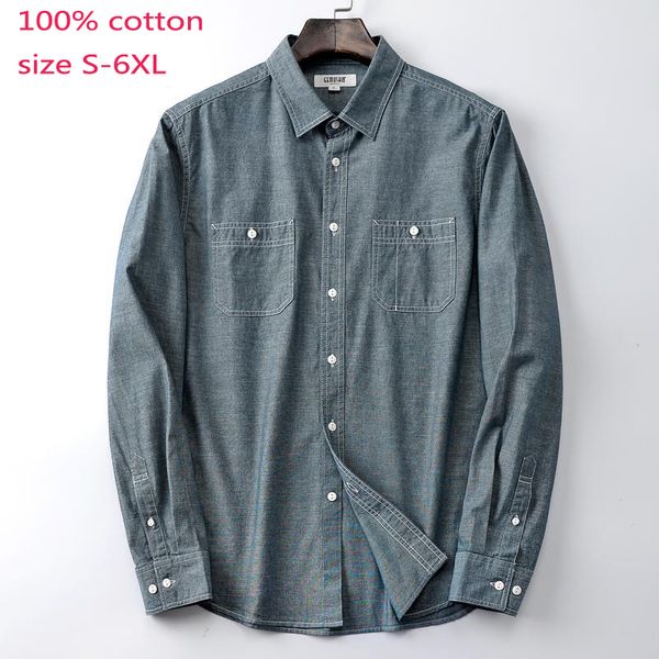 

new arrival fashion spring summer youth pure cotton long sleeve men loose large casual mens shirts plus size s -3xl 4xl 5xl 6xl, White;black