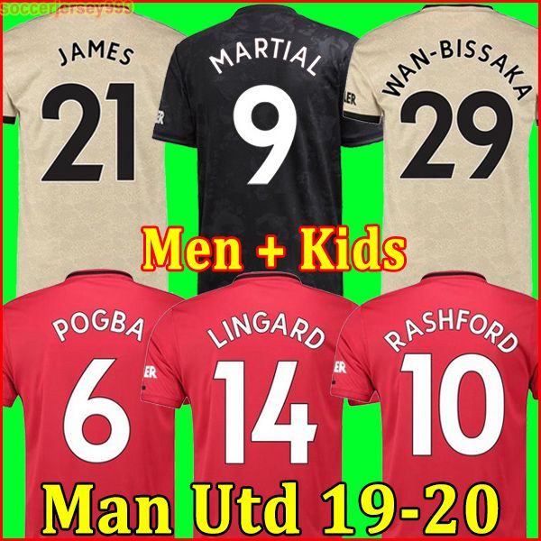 

Thailand FC manchester POGBA soccer jersey 2019 2020 LINGARD MARTIAL RASHFORD football shirt united UtD 19 20 uniforms man kids kit jerseys