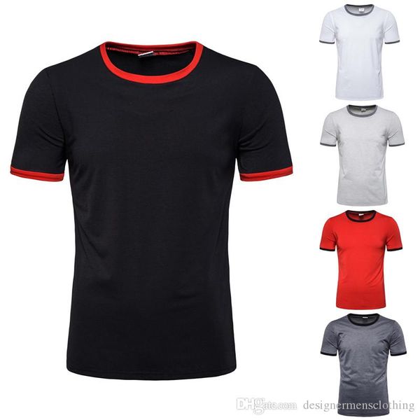

быстрое высыхание o шеи mens tshirts шорты рукава solid color mens designer tops мода homme одежда, White;black