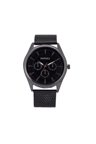 

navigli male clock 7210h08, Slivery;brown