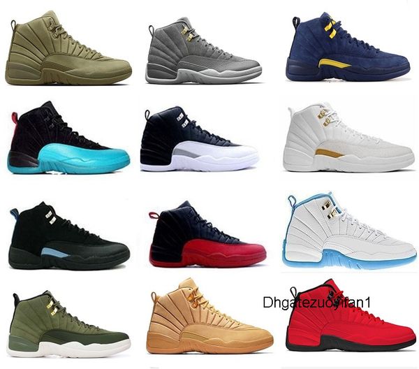 

basketball shoes 12 12s men glass of 2003 nyc wool winterized vachetta tan black red authentic french blue the master j12 seankers