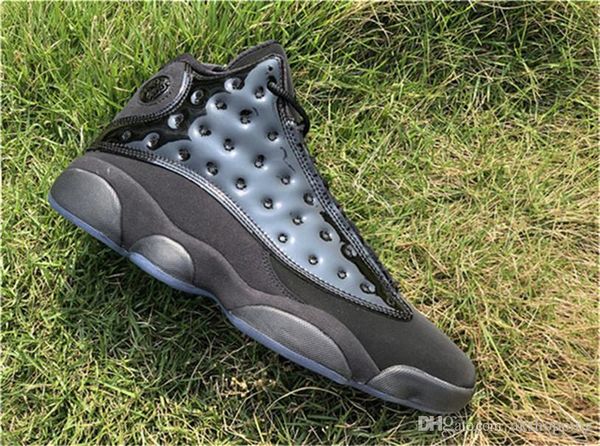 

2019 authentic 13 cap and gown black real carbon fiber men basketball shoes women sports sneakers 414571-012 with box