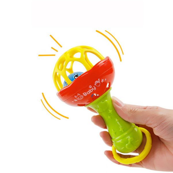 

random color cute baby toys baby rattles toy grasping plastic hand bell rattle funny educational toys newborn baby gifts #30