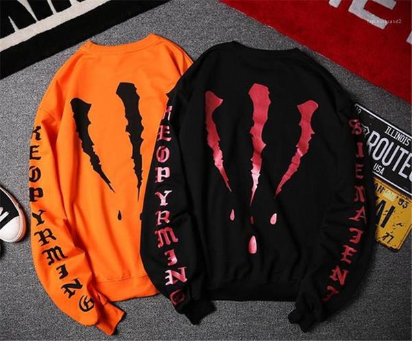 

дизайнерские толстовки мода свободные царапины печати панелями мужские толстовки повседневный пуловер мужская одежда письмо печати мужские, Black