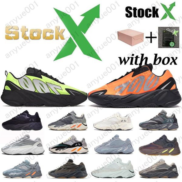 

box) 2020 stock x 700 kanye west running shoes vanta 700 v3 alvah azael 3m reflective 380 mist alien luxury mens designer sneakers