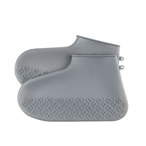 

waterproof solid foldable silicone shoe covers rainy days non slip footwear outdoor rainproof reusable travel protection elastic, White;pink