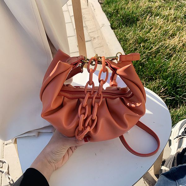 

2020 new shoulder bag women's casual fashion korean chain fold