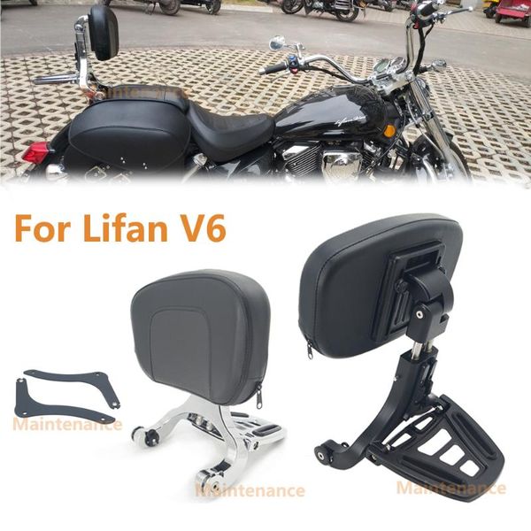 

motorcycle fixed mount&multi purpose driver passenger backrest with folding luggage rack for lifan v6