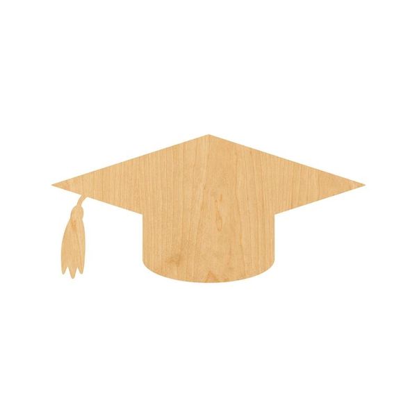 

graduation cap silhouette laser cut out wood shape craft supply unfinished cut art projects craft decoration gift decoupage orn