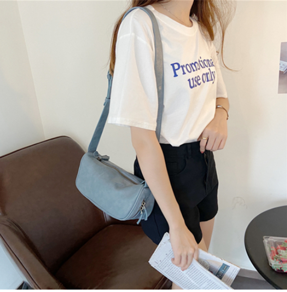 

bag for women single shoulder small bag cross body madame baguette girl pu leather vintage underarm messenger wrt56