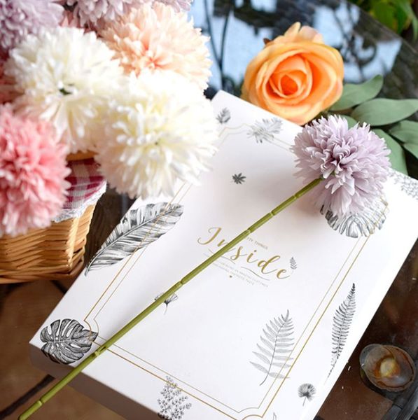 

silk romantic nordic style home decor flower wedding simulation flower dandelion hyacinth plastic flower pgraphy set fake flowers