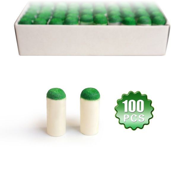 

100pcs pool cue tips 9mm/9.5mm/10mm billiard pool stick billiard no-slip replacement cue tip accessory