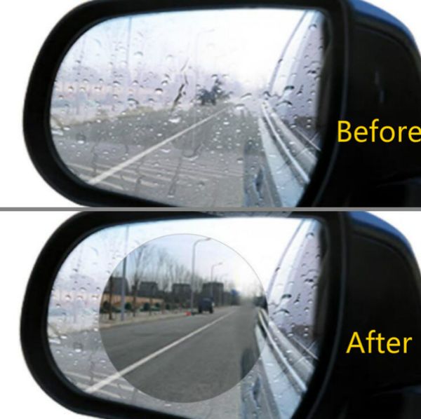

2pcs car rearview mirror protective film anti fog window clear rainproof rear view mirror protective soft film auto accessories