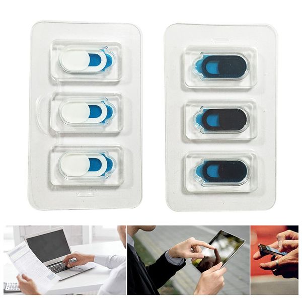 

1 3 6pcs web cam cover shutter magnet slider plastic camera cover for iphone pc lap mobile phone lens privacy sticke 2020new