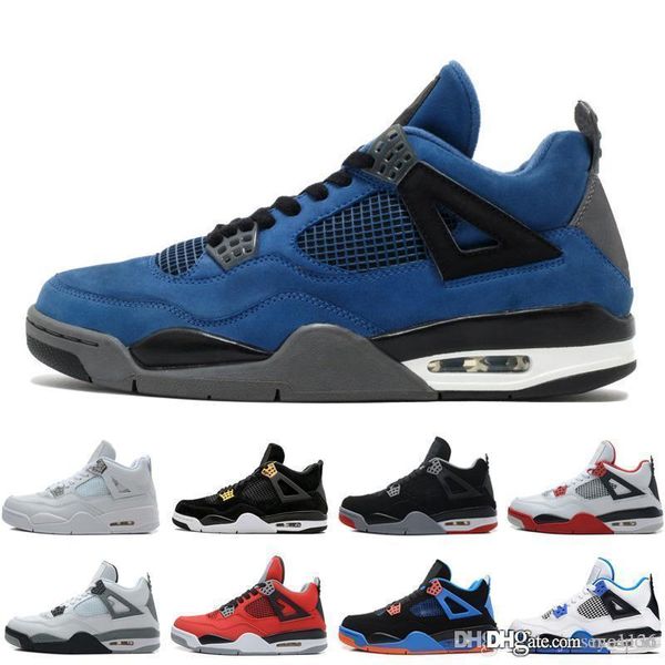 

4 4s men basketball shoes eminem thinker alternate motorsports blue game royal fire white cement pure money sports sneakers trainers 06