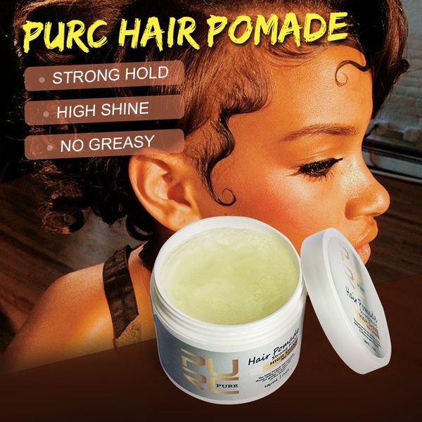 

purc pomade strong style hold high shine no greasy restoring pomade wax oil wax mud for styling gel 120ml