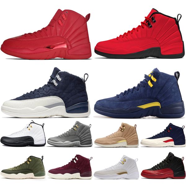 

12 12s Basketball Shoes For Men 2019 New Gym Red Michigan College Navy Classic CNY PLAYOFF Designer XII Sport Sneakers Trainers