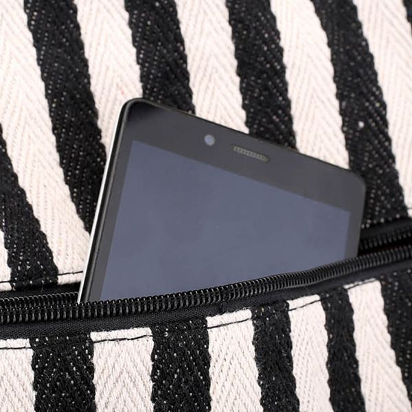 

beach ladies bag canvas handbags striped shoulder shopping bag fashion canvas