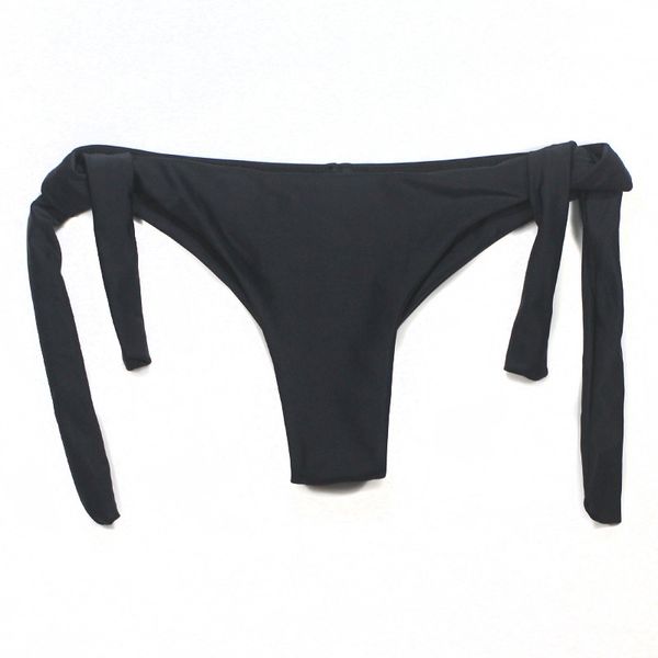 

2019 solid thong bikini brazilian cut swimwear women bottom adjustable briefs swimsuit panties underwear thong bathing suit
