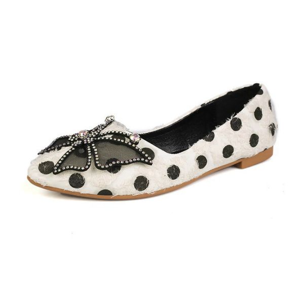

2019 new autumn women shoes wave point butterfly-knot flat shoes elegant fashion women pointed toe soft sole ladies flat shoes, Black