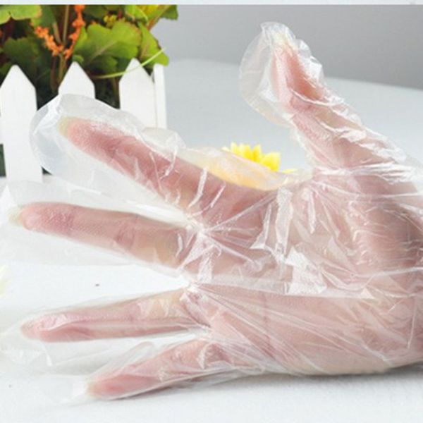 

100 disposable pe gloves mitten for garden home restaurant bbq dishes wash tue88