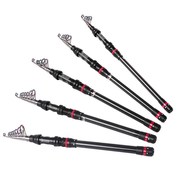 

blusea fishing rod super light carbon sea fishing rod pole tackle