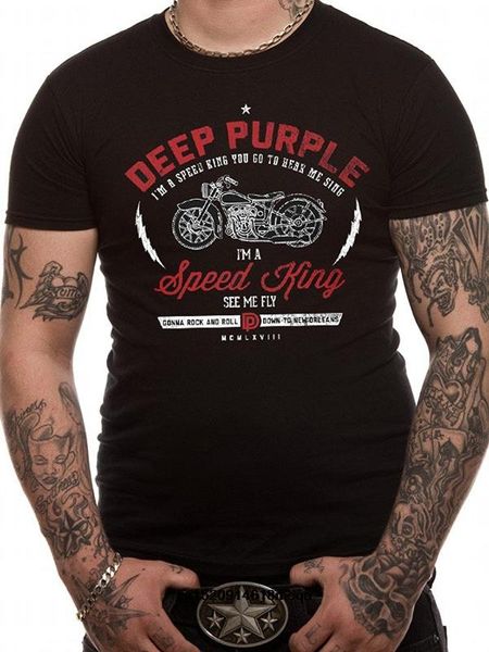 

t shirt deep purple speed king summer fashion t-shirt, White;black