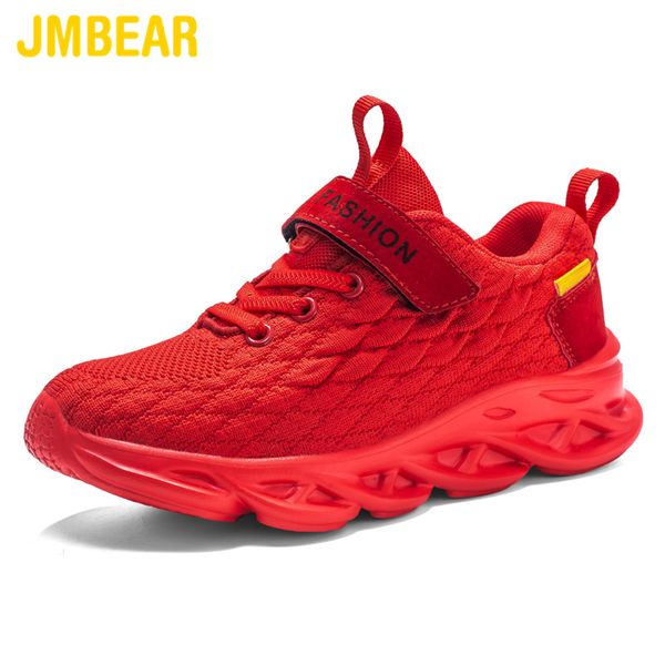 

jmbear children's shoes autumn fashion trend breathable non-slip comfortable casual sports tide shoes 2028, Black;red