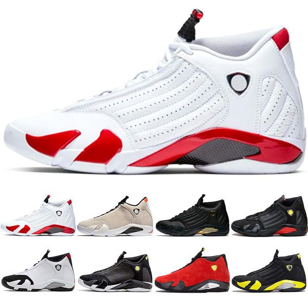 

candy cane 14s men basketball shoes 14 thunder dmp desert sand the last sblack toe designer sports trainer sneakers size 8-13, White;red