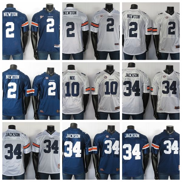 

Auburn tiger jer ey 10 patrick nix jer ey 34 bo jack on 2 cam newton 2019 ncaa blue white college football jer ey titched, Black