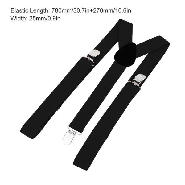 

simple adjustable elasticated suspender straps women men y shape elastic clip-on suspenders 3 clip pants braces 2020 new, Black;white