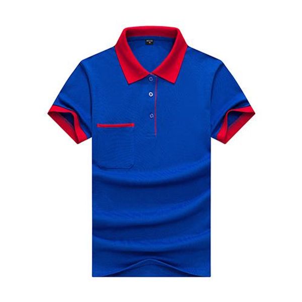 

running short sleeve trendy men's quick-drying round neck short-sleeved lapel t-shirt wo-103, Black