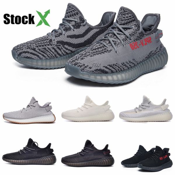 

2020 kanye west designer running shoes cream white static black clay bred blue tint beluge 2.0 red synth zebra sports sneakers #qa686