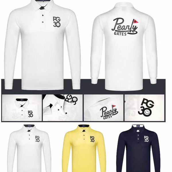 

swirlingnew golf clothing golf men's long sleeve t-shirt moisture wicking fine beads clothing ing, Black;blue