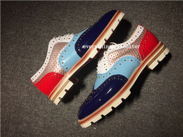 

shoes бесплатная доставка 2020 progettista обувь red bottoms кристалл кожа кроссовки мужские обувь женская rivet spiky младший spike носок k, Black;red