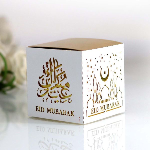 

50pcs eid mubarak box ramadan kareem candy box favor and gift boxes islamic muslim diy festival al-fitr eid party decoration