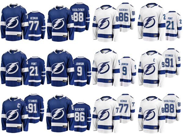 

tampa bay lightning трикотажные мужские 88 андрей василевский джерси 91 стэмкос 77 хедман женщин хоккей трикотажные молодежи прошитой, Black;red