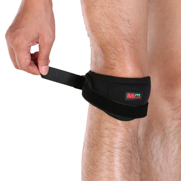 

adjustable patella support knee patella brace bandage sports tendon strap belt sports accessories, Black;gray