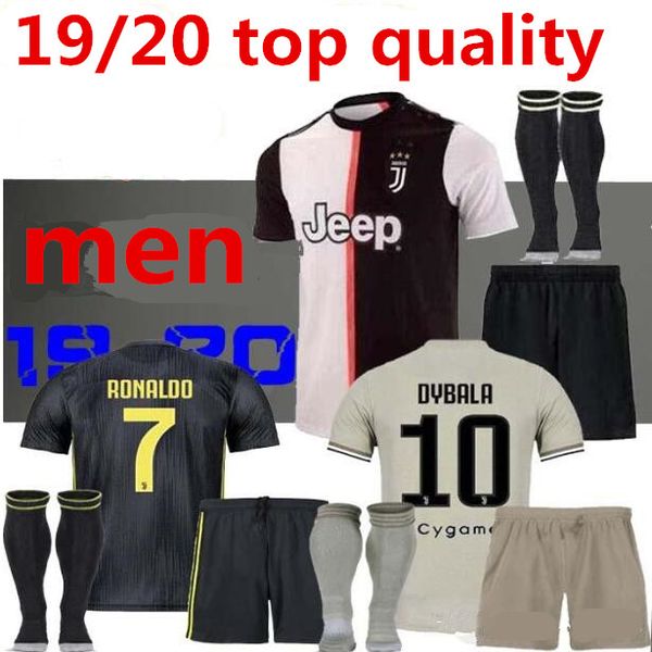 

New ronaldo occer jer ey full kit with ock 2019 20 ronaldo dybala marchi io mandzukic pjanic 19 20 juv football uniform ale