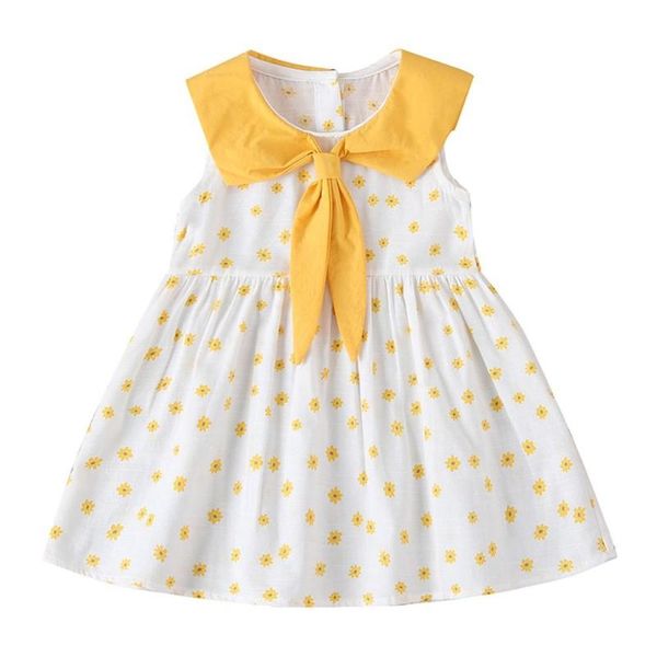

summer baby girls floral sleeveless dresses, Red;yellow