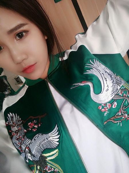 

new fashion trend embroidery loose versatile jacket, Black;brown