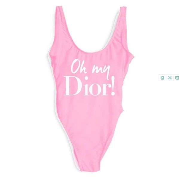 

designer womens bikinis luxury letter d printed one-piece swimwear beachwear backless vest for women summer bikini 7 colors.